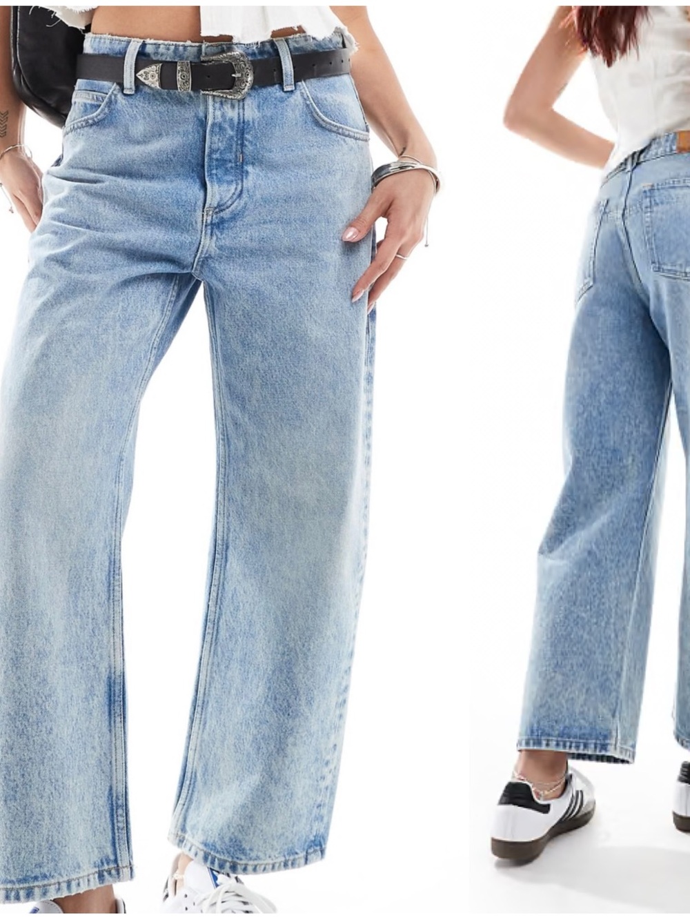Free People Deep Trance Dropped Waist Light Wash Women’s Jeans
